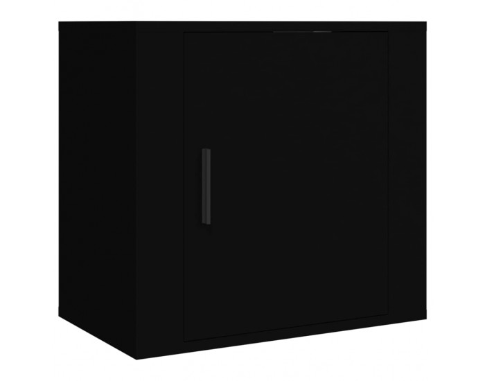 Sonata H Нощни шкафчета за стенен монтаж, 2 бр, черни 50x30x47 см