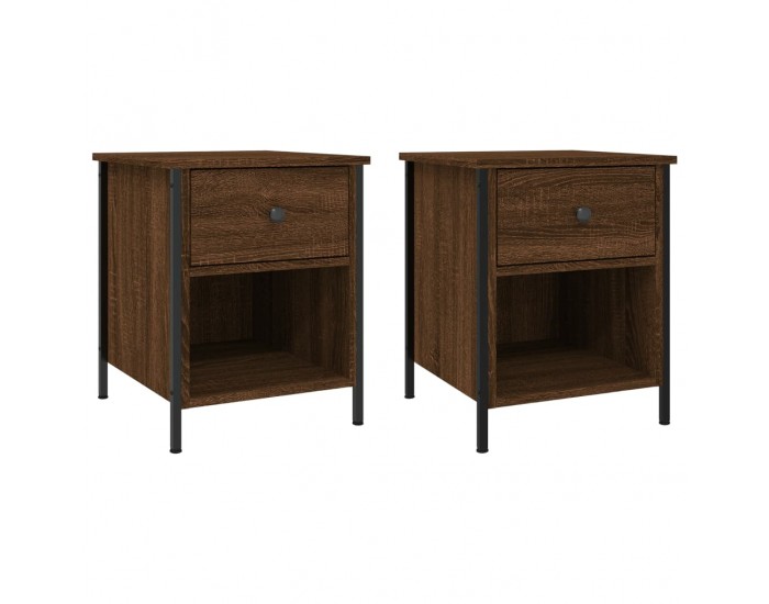 Sonata H Нощни шкафчета 2 бр кафяв дъб 40x42x50 см инженерно дърво