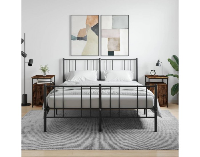 Sonata H Нощни шкафчета 2 бр опушен дъб 40x42x60 см инженерно дърво