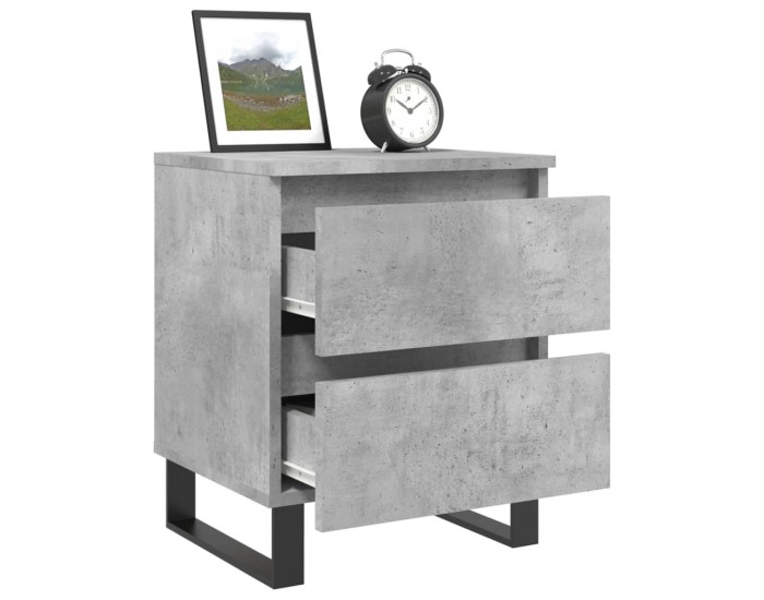 Sonata H Нощни шкафчета 2 бр бетонно сив 40x35x50 см инженерна дървесина