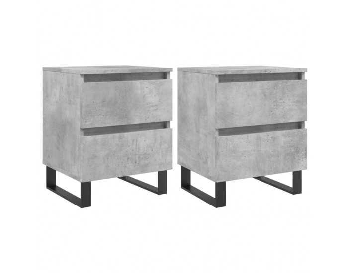 Sonata H Нощни шкафчета 2 бр бетонно сив 40x35x50 см инженерна дървесина