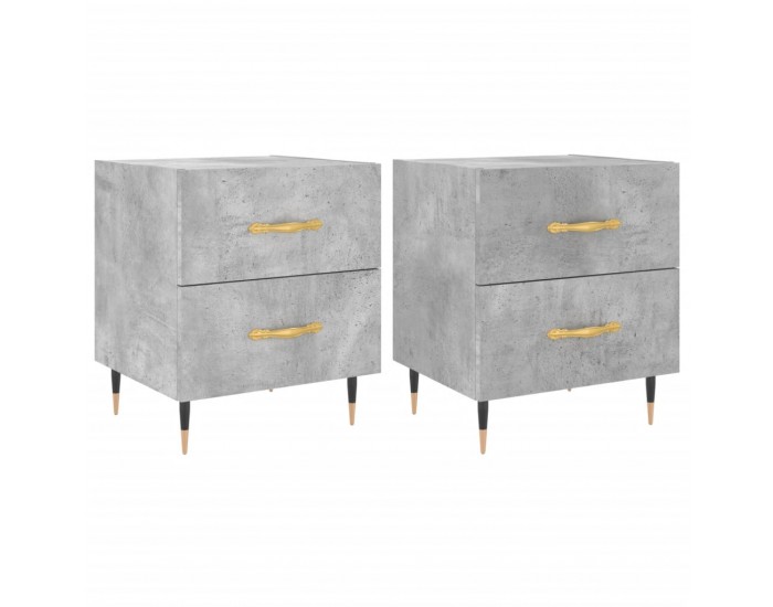 Sonata H Нощни шкафчета 2 бр бетонно сиво 40x35x47,5 см инженерно дърво