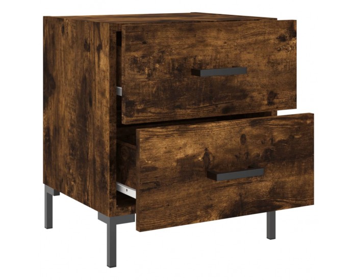Sonata H Нощни шкафчета 2 бр опушен дъб 40x35x47,5 см инженерно дърво
