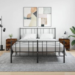 Sonata H Нощни шкафчета 2 бр опушен дъб 40x35x47,5 см инженерно дърво - Noptiere