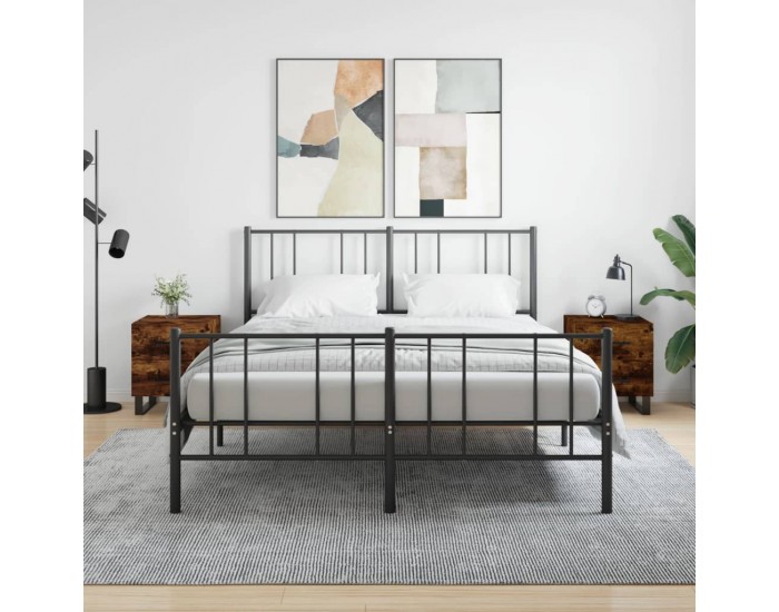 Sonata H Нощни шкафчета 2 бр опушен дъб 40x35x47,5 см инженерно дърво