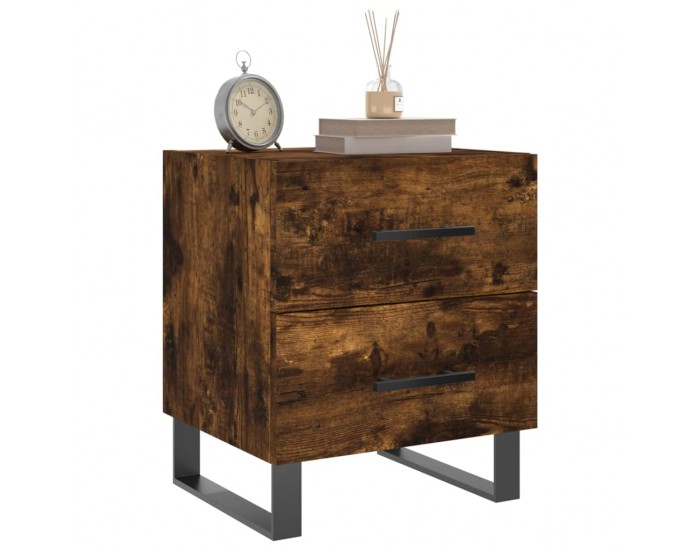 Sonata H Нощни шкафчета 2 бр опушен дъб 40x35x47,5 см инженерно дърво