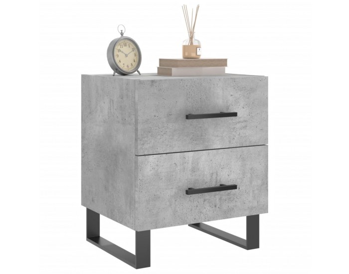 Sonata H Нощни шкафчета 2 бр бетонно сиво 40x35x47,5 см инженерно дърво