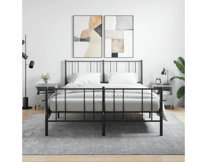 Sonata H Нощни шкафчета 2 бр бетонно сиво 40x35x47,5 см инженерно дърво