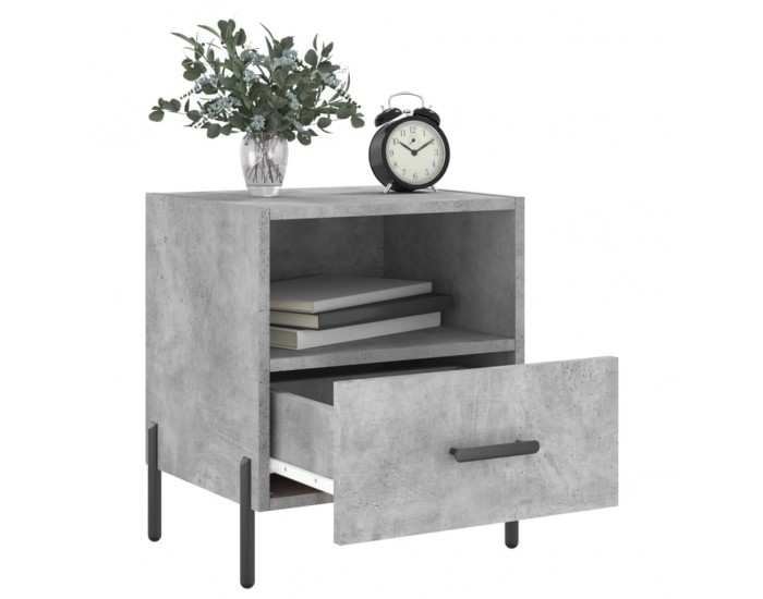 Sonata H Нощни шкафчета 2 бр бетонно сиво 40x35x47,5 см инженерно дърво