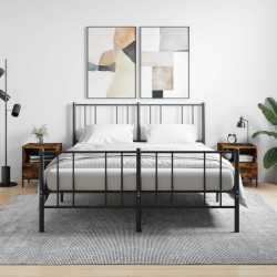 Sonata H Нощни шкафчета 2 бр опушен дъб 40x35x47,5 см инженерно дърво - Noptiere