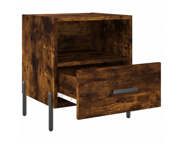 Sonata H Нощни шкафчета 2 бр опушен дъб 40x35x47,5 см инженерно дърво