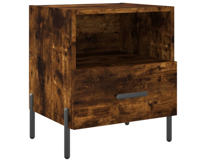 Sonata H Нощни шкафчета 2 бр опушен дъб 40x35x47,5 см инженерно дърво