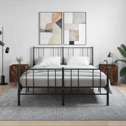 Sonata H Нощни шкафчета 2 бр опушен дъб 40x40x50 см инженерно дърво - Noptiere