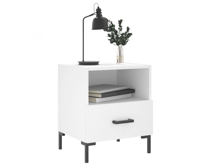 Sonata Noptiere, 2 buc., alb, 40x35x47,5 cm, lemn compozit