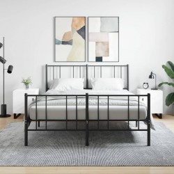 Sonata H Нощни шкафчета 2 бр бял гланц 40x40x50 см инженерно дърво - Noptiere