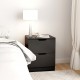 Sonata H Нощни шкафчета 2 бр черни 40x40x50 см инженерно дърво