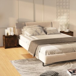 Sonata H Нощни шкафчета 2 бр опушен дъб 45x34x44,5 см инженерно дърво - Noptiere