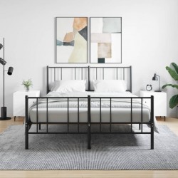 Sonata H Нощни шкафчета 2 бр бял гланц 40x40x50 см инженерно дърво - Noptiere
