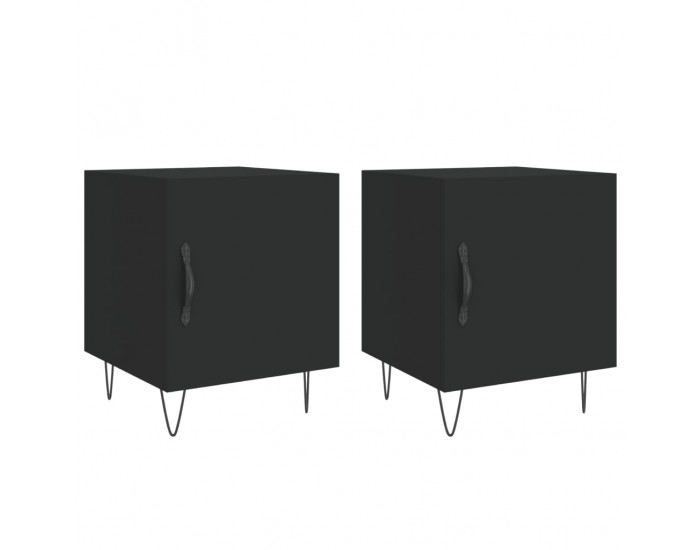Sonata H Нощни шкафчета 2 бр черни 40x40x50 см инженерно дърво