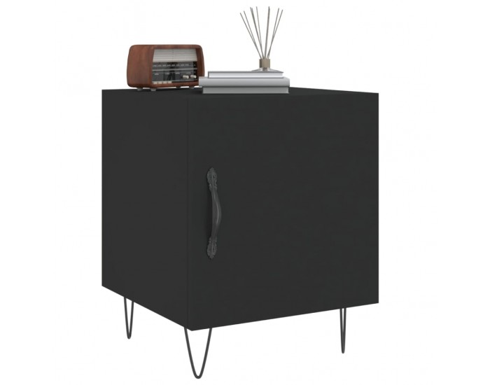 Sonata H Нощни шкафчета 2 бр черни 40x40x50 см инженерно дърво