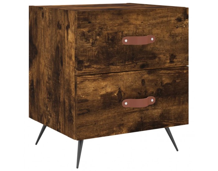 Sonata H Нощни шкафчета 2 бр опушен дъб 40x35x47,5 см инженерно дърво
