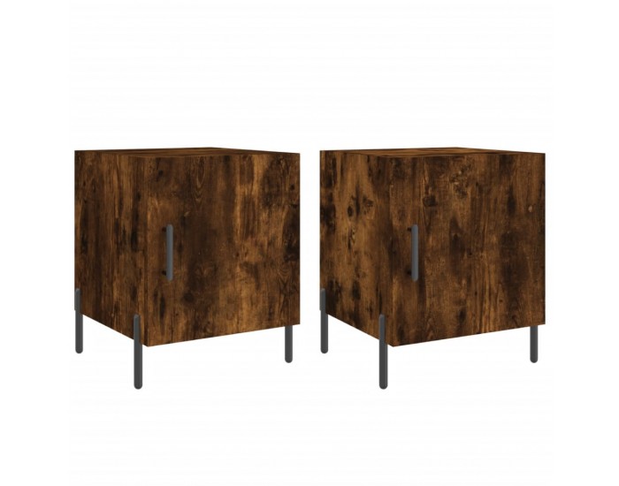 Sonata H Нощни шкафчета 2 бр опушен дъб 40x40x50 см инженерно дърво