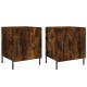Sonata H Нощни шкафчета 2 бр опушен дъб 40x40x50 см инженерно дърво