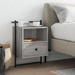 Sonata H Нощно шкафче стенно сив сонома 40x30x61 см инженерно дърво - Noptiere