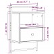 Sonata H Нощно шкафче стенно сив сонома 40x30x61 см инженерно дърво