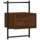 Sonata H Нощно шкафче стенно кафяв дъб 35x30x51 см инженерно дърво