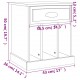 Sonata H Нощни шкафчета, 2 бр, бял гланц, 43x36x50 см
