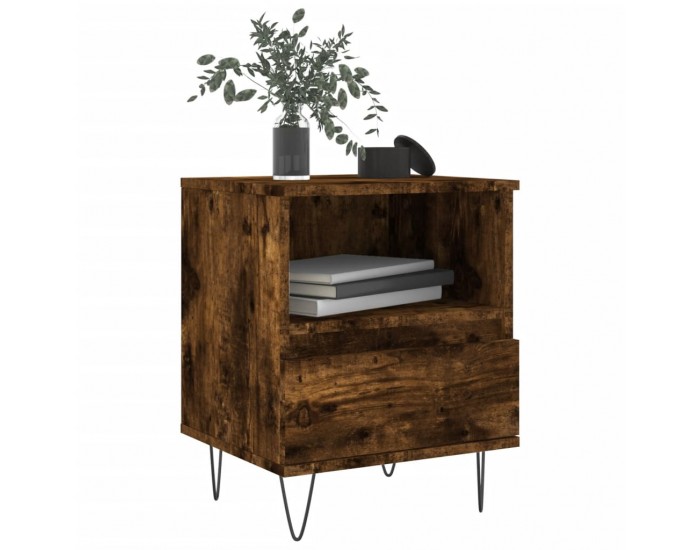 Sonata H Нощно шкафче опушен дъб 40x35x50 см инженерно дърво