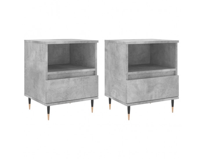 Sonata H Нощни шкафчета 2 бр бетонно сив 40x35x50 см инженерна дървесина