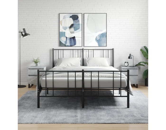 Sonata H Нощни шкафчета 2 бр бетонно сив 40x35x50 см инженерна дървесина
