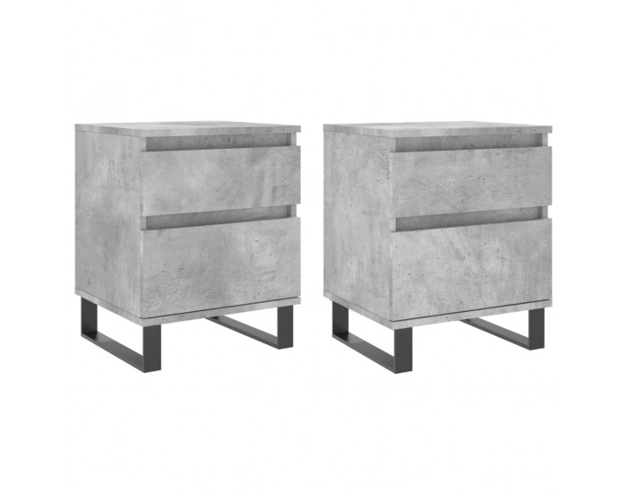 Sonata H Нощни шкафчета 2 бр бетонно сив 40x35x50 см инженерна дървесина