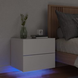 Sonata H Нощно шкафче за стена с LED осветление, бяло - Noptiere