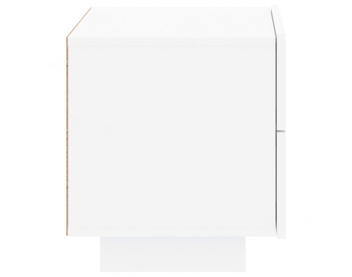Sonata H Нощно шкафче с LED осветление, бяло, 70x36x40,5 см