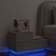 Sonata H Нощно шкафче с LED осветление, сив сонома, 70x36x40,5 см