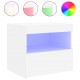Sonata H Нощно шкафче с LED осветление, бяло, 50x40x45 см