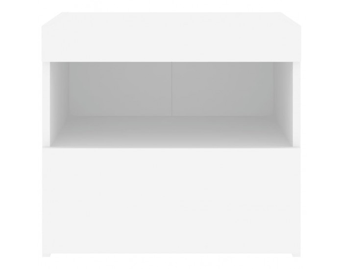 Sonata H Нощно шкафче с LED осветление, бяло, 50x40x45 см