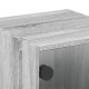 Sonata H Нощни шкафчета със стъклени врати 2 бр сив сонома 35x37x35 см