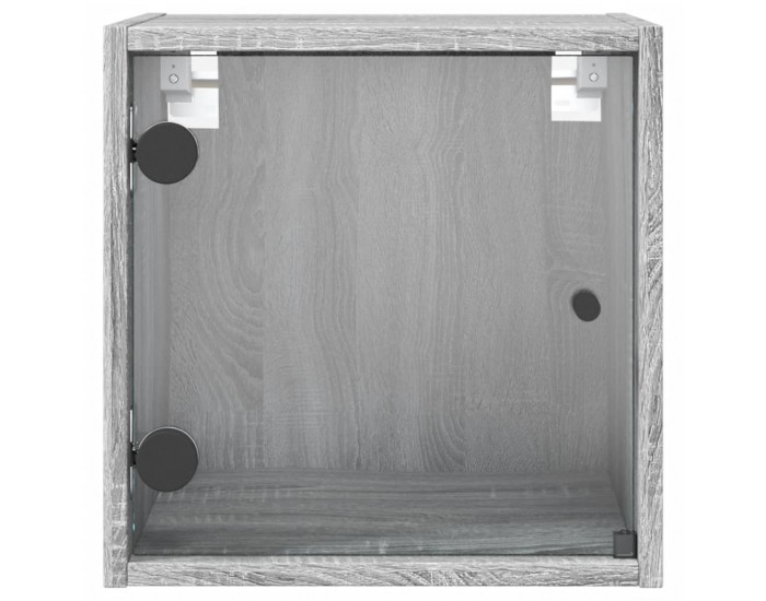 Sonata H Нощни шкафчета със стъклени врати 2 бр сив сонома 35x37x35 см