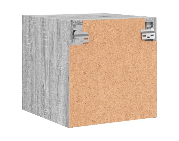 Sonata H Нощни шкафчета със стъклени врати 2 бр сив сонома 35x37x35 см