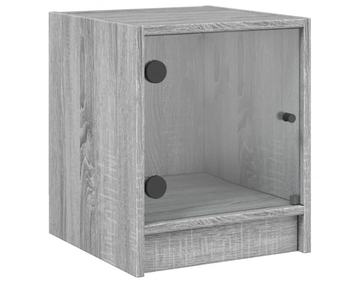 Sonata H Нощни шкафчета със стъклени врати 2 бр сив сонома 35x37x42 см