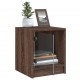 Sonata H Нощни шкафчета със стъклени врати 2 бр кафяв дъб 35x37x42 см