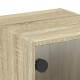 Sonata H Нощни шкафчета със стъклени врати 2 бр дъб сонома 35x37x35 см