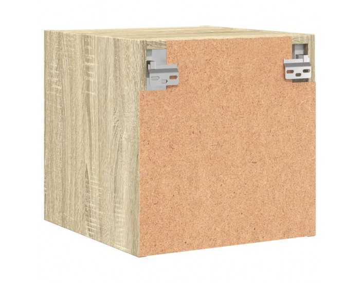 Sonata H Нощни шкафчета със стъклени врати 2 бр дъб сонома 35x37x35 см