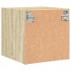 Sonata H Нощни шкафчета със стъклени врати 2 бр дъб сонома 35x37x35 см
