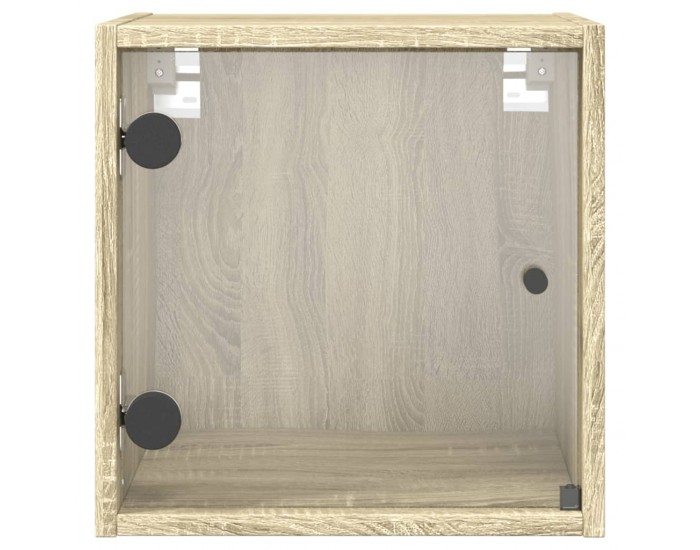 Sonata H Нощни шкафчета със стъклени врати 2 бр дъб сонома 35x37x35 см