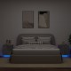Sonata H Нощни шкафчета с LED, 2 бр, бетонно сиво, инженерна дървесина